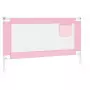 Sponda Letto di Sicurezza per Bambini Rosa 140x25 cm in Tessuto