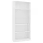 Libreria a 5 Ripiani Bianca 80x24x175 cm in Legno Multistrato