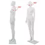 Manichino Donna Figura Intera Base in Vetro 175cm Bianco Lucido