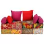 Pouf Modulare a 2 Posti in Tessuto Patchwork