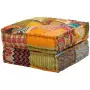 Pouf Modulare a 2 Posti in Tessuto Patchwork