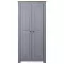 Armadio Grigio 80x50x171,5 cm Legno Massello Pino Panama Range