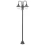 Lampione da Giardino E27 220 cm Alluminio 3 Lampade Bronzo