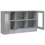 Mobile Vetrina Grigio Sonoma 120x30,5x70 cm Legno Multistrato