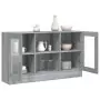 Mobile Vetrina Grigio Sonoma 120x30,5x70 cm Legno Multistrato