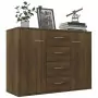 Credenza Rovere Marrone 88x30x65 cm in Legno Multistrato