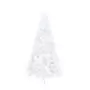 Albero di Natale Artificiale a Metà Supporto Bianco 210 cm PVC