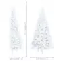 Albero di Natale Artificiale a Metà Supporto Bianco 210 cm PVC