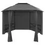 Gazebo Padiglione da Giardino con Tende Esagonale 360x265 cm