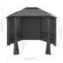 Gazebo Padiglione da Giardino con Tende Esagonale 360x265 cm