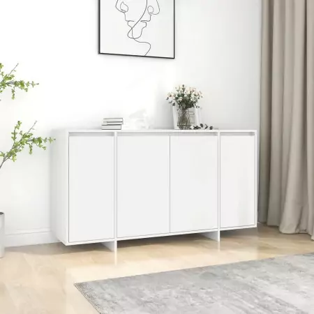 Credenza Bianca 135x41x75 cm in Truciolato