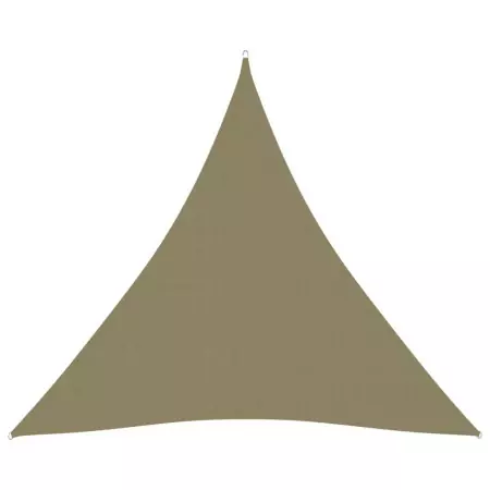 Parasole a Vela in Tessuto Oxford Triangolare 6x6x6 m Beige