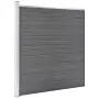 Pannelli Recinzione WPC 6 Quadrati 1 Inclinato 1138x186cm Grigi