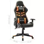 Sedia da Gaming Nera e Arancione in Similpelle