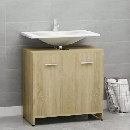 Armadio da Bagno Rovere Sonoma 60x33x61 cm in Truciolato