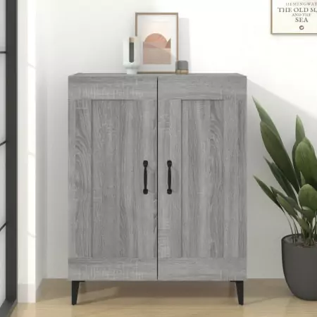 Credenza Grigio Sonoma 69,5x34x90 cm in Legno Multistrato