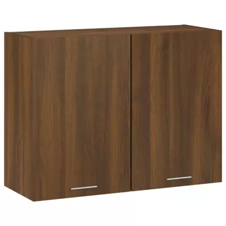 Mobile Pensile Rovere Marrone 80x31x60 cm in Legno Multistrato