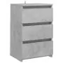 Comodini 2 pz Grigio Cemento 40x35x62,5 cm in Truciolato