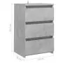 Comodini 2 pz Grigio Cemento 40x35x62,5 cm in Truciolato