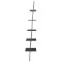 Scaffale Pendente a 5 Livelli Nero 64x34x185,5 cm