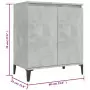 Credenza Grigio Cemento 60x35x70 cm in Truciolato