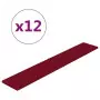 Pannelli Murali 12 pz Rosso Vino 90x15 cm Velluto 1,62 m²