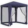 Tenda per Feste con 4 Pareti Laterali in Rete Blu 2x2 m HDPE