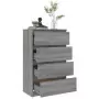 Credenza Grigio Sonoma 60x35x98,5 cm in Legno Multistrato