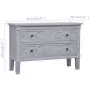 Credenza con 2 Cassetti 90x30x60 cm in Legno Massello di Mogano