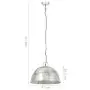 Lampada a Sospensione Vintage 25 W Argento Rotonda 41 cm E27