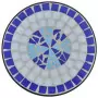 Tavolino Piante Modello Mosaico Blu e Bianco