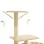 Albero per Gatti con Tiragraffi in Sisal 230-250 cm Beige