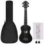 Set Ukulele Soprano con Borsa per Bambini Nera 23"