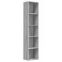 Libreria Grigio Sonoma 40x30x189 cm in Legno Multistrato