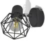 2 Applique giardino con reticolo stile industriale nero lampadina LED