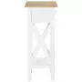 280057  Tavolino Laterale Bianco 27x27x65,5 cm in Legno