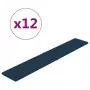 Pannelli Murali 12 pz Blu 90x15 cm Velluto 1,62 m²