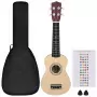 Set Ukulele Soprano con Borsa per Bambini Legno Chiaro 21"