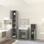 Set Mobili da Bagno 4 pz Grigio Sonoma in Legno Multistrato