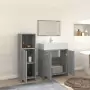 Set Mobili da Bagno 3 pz Grigio Sonoma in Legno Multistrato