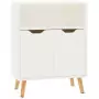 Credenza Bianco Lucido 60x30x72 cm in Truciolato