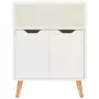 Credenza Bianco Lucido 60x30x72 cm in Truciolato