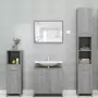 Armadietto Bagno Grigio Sonoma 30x30x95 cm in Legno Multistrato