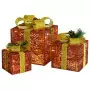 Scatole Regalo Decorative Natale 3pz Rosso da Esterno Interni