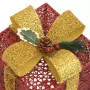 Scatole Regalo Decorative Natale 3pz Rosso da Esterno Interni