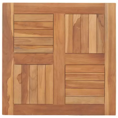 Piano del Tavolo in Legno Massello di Teak 60x60x2,5 cm