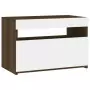 Mobile Porta TV con Luci LED Rovere Marrone 60x35x40 cm