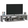 Mobile Porta TV con Luci LED Grigio Sonoma 200x36,5x40 cm