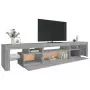 Mobile Porta TV con Luci LED Grigio Sonoma 215x36,5x40 cm