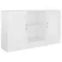 Credenza Bianco Lucido 120x30,5x70 cm in Truciolato